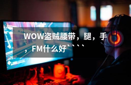 WOW盗贼腰带,腿,手,FM什么好````-第1张-游戏信息-龙启网
