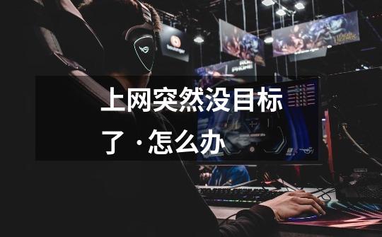 上网突然没目标了 ·怎么办-第1张-游戏信息-龙启网