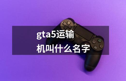 gta5运输机叫什么名字-第1张-游戏信息-龙启网