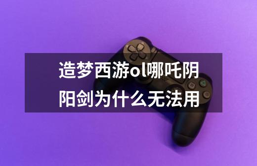 造梦西游ol哪吒阴阳剑为什么无法用-第1张-游戏信息-龙启网