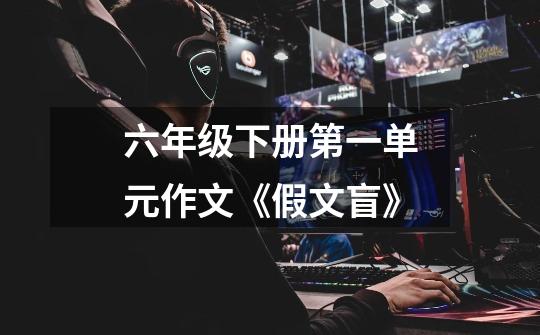 六年级下册第一单元作文《假文盲》-第1张-游戏信息-龙启网