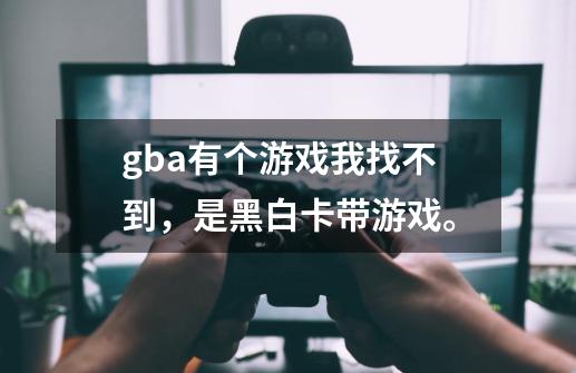 gba有个游戏我找不到,是黑白卡带游戏。-第1张-游戏信息-龙启网