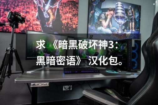 求 《暗黑破坏神3：黑暗密语》 汉化包。-第1张-游戏信息-龙启网