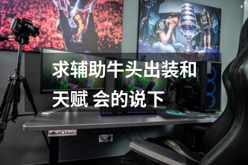 求辅助牛头出装和天赋 会的说下-第1张-游戏信息-龙启网