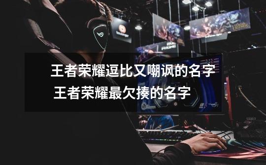王者荣耀逗比又嘲讽的名字 王者荣耀最欠揍的名字-第1张-游戏信息-龙启网