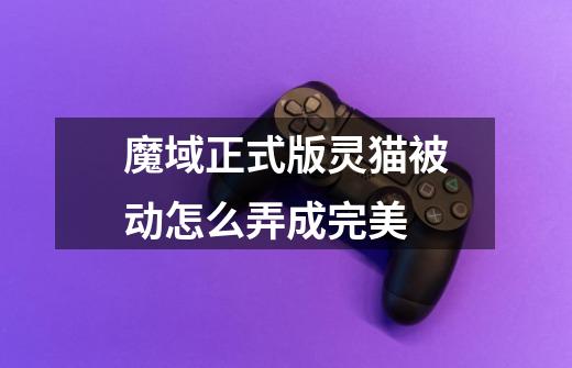 魔域正式版灵猫被动怎么弄成完美-第1张-游戏信息-龙启网