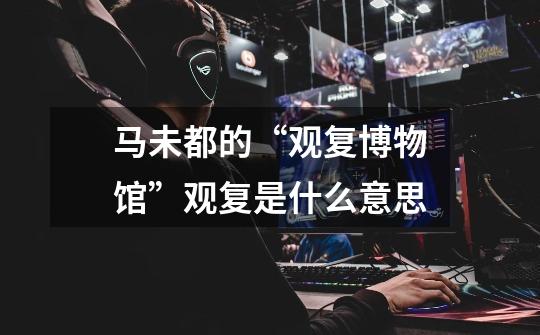 马未都的“观复博物馆”观复是什么意思-第1张-游戏信息-龙启网