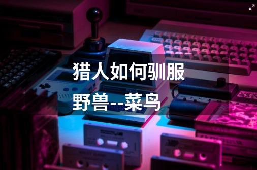 猎人如何驯服野兽--菜鸟-第1张-游戏信息-龙启网