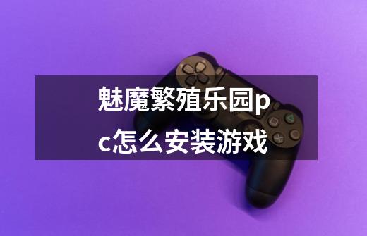 魅魔繁殖乐园pc怎么安装游戏-第1张-游戏信息-龙启网