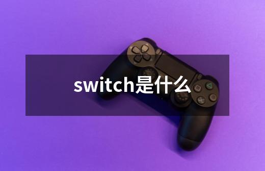 switch是什么-第1张-游戏信息-龙启网