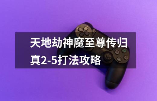 天地劫神魔至尊传归真2-5打法攻略-第1张-游戏信息-龙启网