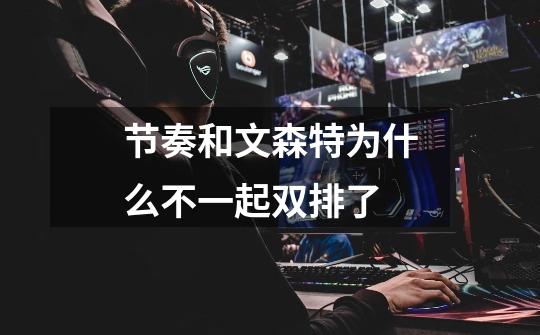 节奏和文森特为什么不一起双排了-第1张-游戏信息-龙启网
