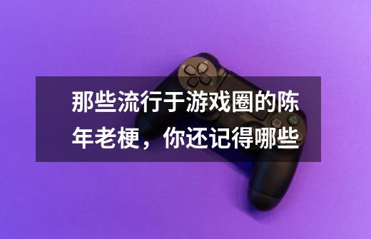 那些流行于游戏圈的陈年老梗,你还记得哪些-第1张-游戏信息-龙启网