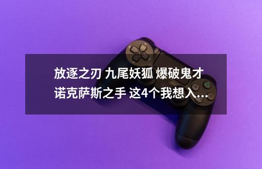放逐之刃 九尾妖狐 爆破鬼才 诺克萨斯之手 这4个我想入手一个 !高手来!瞎叫的别来!-第1张-游戏信息-龙启网