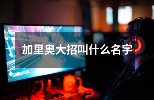 加里奥大招叫什么名字-第1张-游戏信息-龙启网
