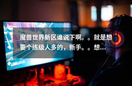 魔兽世界新区谁说下啊。。就是想要个练级人多的,新手。。想知道下PVP是什么意思-第1张-游戏信息-龙启网