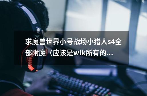 求魔兽世界小号战场小猎人s4全部附魔(应该是wlk所有的附魔吧)-第1张-游戏信息-龙启网