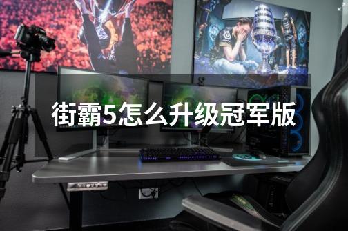 街霸5怎么升级冠军版-第1张-游戏信息-龙启网