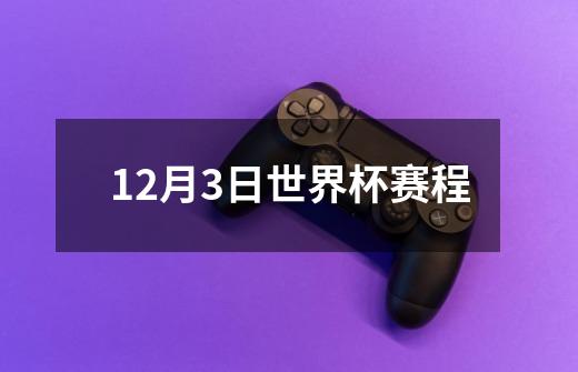 12月3日世界杯赛程-第1张-游戏信息-龙启网