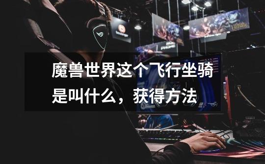 魔兽世界这个飞行坐骑是叫什么,获得方法-第1张-游戏信息-龙启网