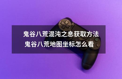 鬼谷八荒混沌之息获取方法 鬼谷八荒地图坐标怎么看-第1张-游戏信息-龙启网