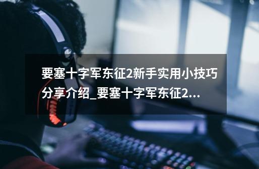要塞十字军东征2新手实用小技巧分享介绍_要塞十字军东征2新手实用小技巧分享是什么-第1张-游戏信息-龙启网