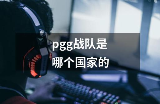 pgg战队是哪个国家的-第1张-游戏信息-龙启网