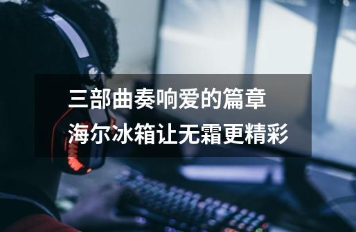三部曲奏响爱的篇章 海尔冰箱让无霜更精彩-第1张-游戏信息-龙启网