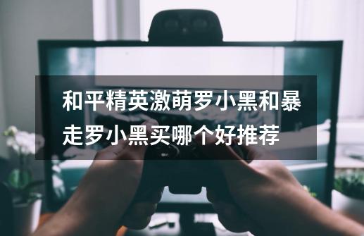 和平精英激萌罗小黑和暴走罗小黑买哪个好推荐-第1张-游戏信息-龙启网