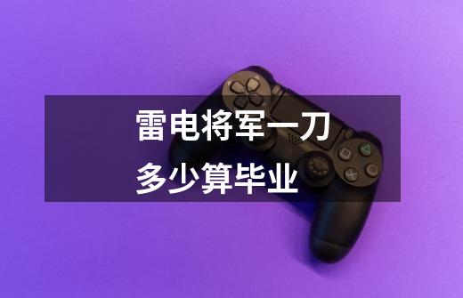 雷电将军一刀多少算毕业-第1张-游戏信息-龙启网