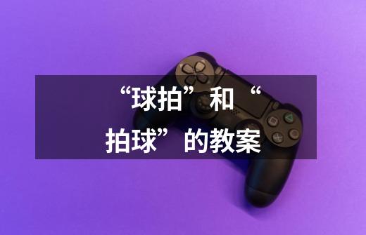 “球拍”和“拍球”的教案-第1张-游戏信息-龙启网