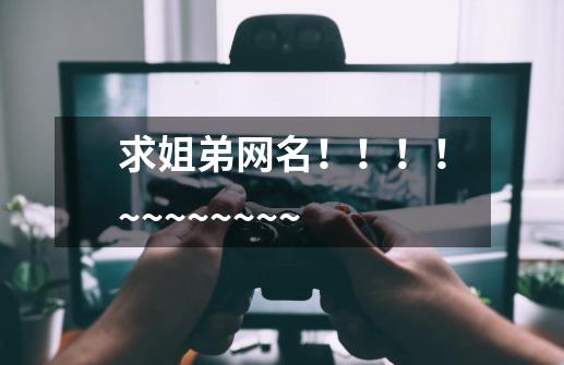 求姐弟网名！！！！~~~~~~~~-第1张-游戏信息-龙启网