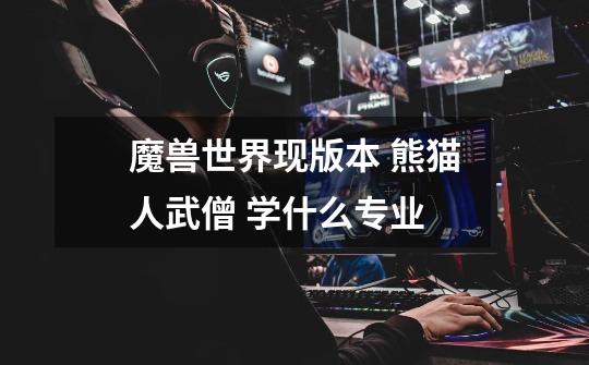 魔兽世界现版本 熊猫人武僧 学什么专业-第1张-游戏信息-龙启网