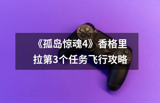 《孤岛惊魂4》香格里拉第3个任务飞行攻略-第1张-游戏信息-龙启网