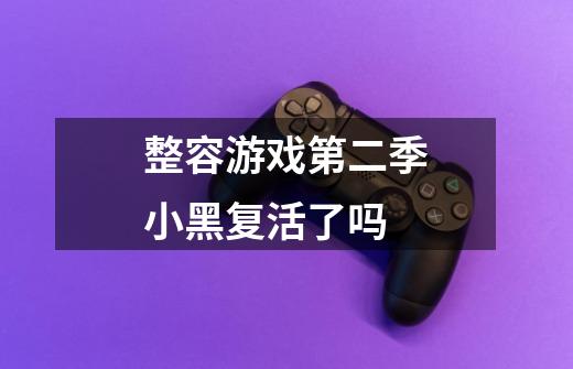 整容游戏第二季小黑复活了吗-第1张-游戏信息-龙启网