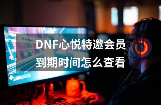DNF心悦特邀会员到期时间怎么查看-第1张-游戏信息-龙启网