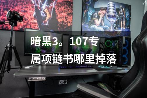 暗黑3。1.07专属项链书哪里掉落-第1张-游戏信息-龙启网