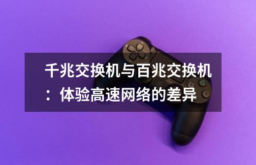 千兆交换机与百兆交换机:体验高速网络的差异-第1张-游戏信息-龙启网