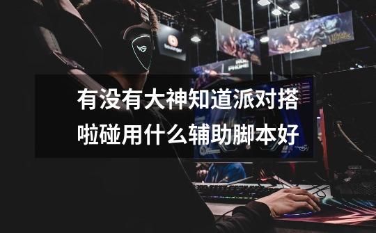 有没有大神知道派对搭啦碰用什么辅助脚本好-第1张-游戏信息-龙启网