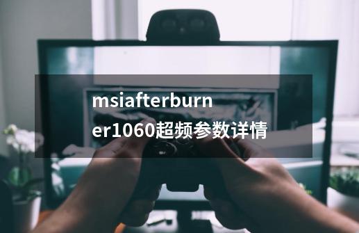 msiafterburner1060超频参数详情-第1张-游戏信息-龙启网