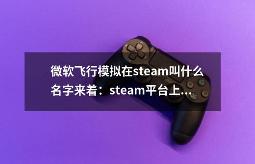 微软飞行模拟在steam叫什么名字来着:steam平台上的微软模拟飞行名称解析-第1张-游戏信息-龙启网