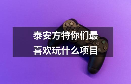 泰安方特你们最喜欢玩什么项目-第1张-游戏信息-龙启网