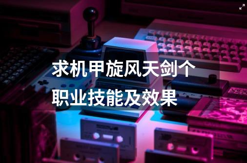 求机甲旋风天剑个职业技能及效果-第1张-游戏信息-龙启网