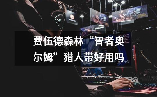 费伍德森林“智者奥尔姆”猎人带好用吗-第1张-游戏信息-龙启网