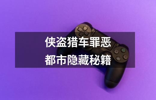 侠盗猎车罪恶都市隐藏秘籍-第1张-游戏信息-龙启网