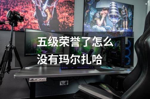五级荣誉了怎么没有玛尔扎哈-第1张-游戏信息-龙启网