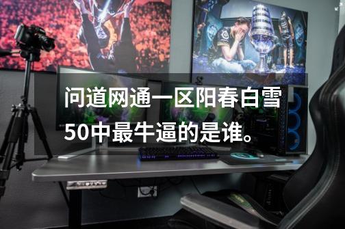 问道网通一区阳春白雪50中最牛逼的是谁。-第1张-游戏信息-龙启网