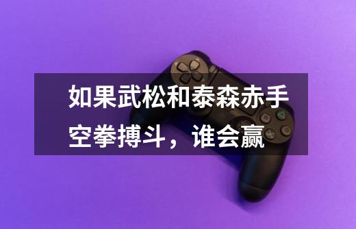 如果武松和泰森赤手空拳搏斗,谁会赢-第1张-游戏信息-龙启网