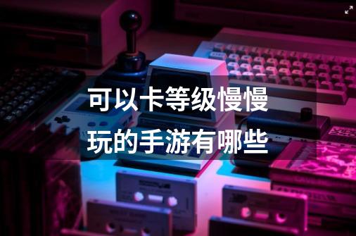 可以卡等级慢慢玩的手游有哪些-第1张-游戏信息-龙启网
