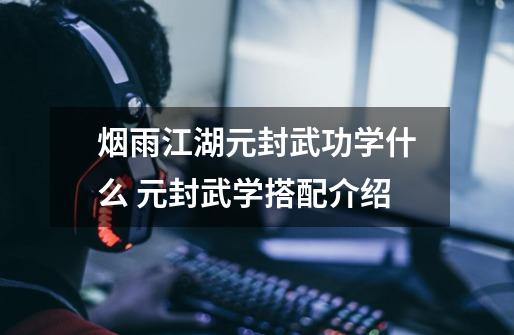 烟雨江湖元封武功学什么 元封武学搭配介绍-第1张-游戏信息-龙启网